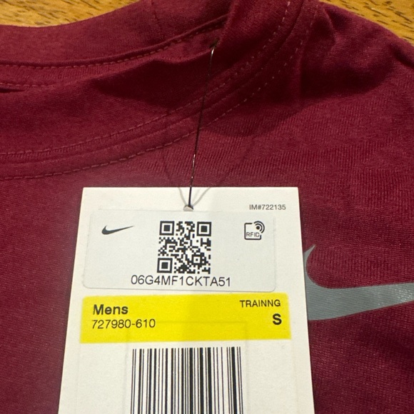 Nike Mens Dri-Fit Legend LS Small Training Shirt Maroon 727980 610 New With Tags - Picture 4 of 8